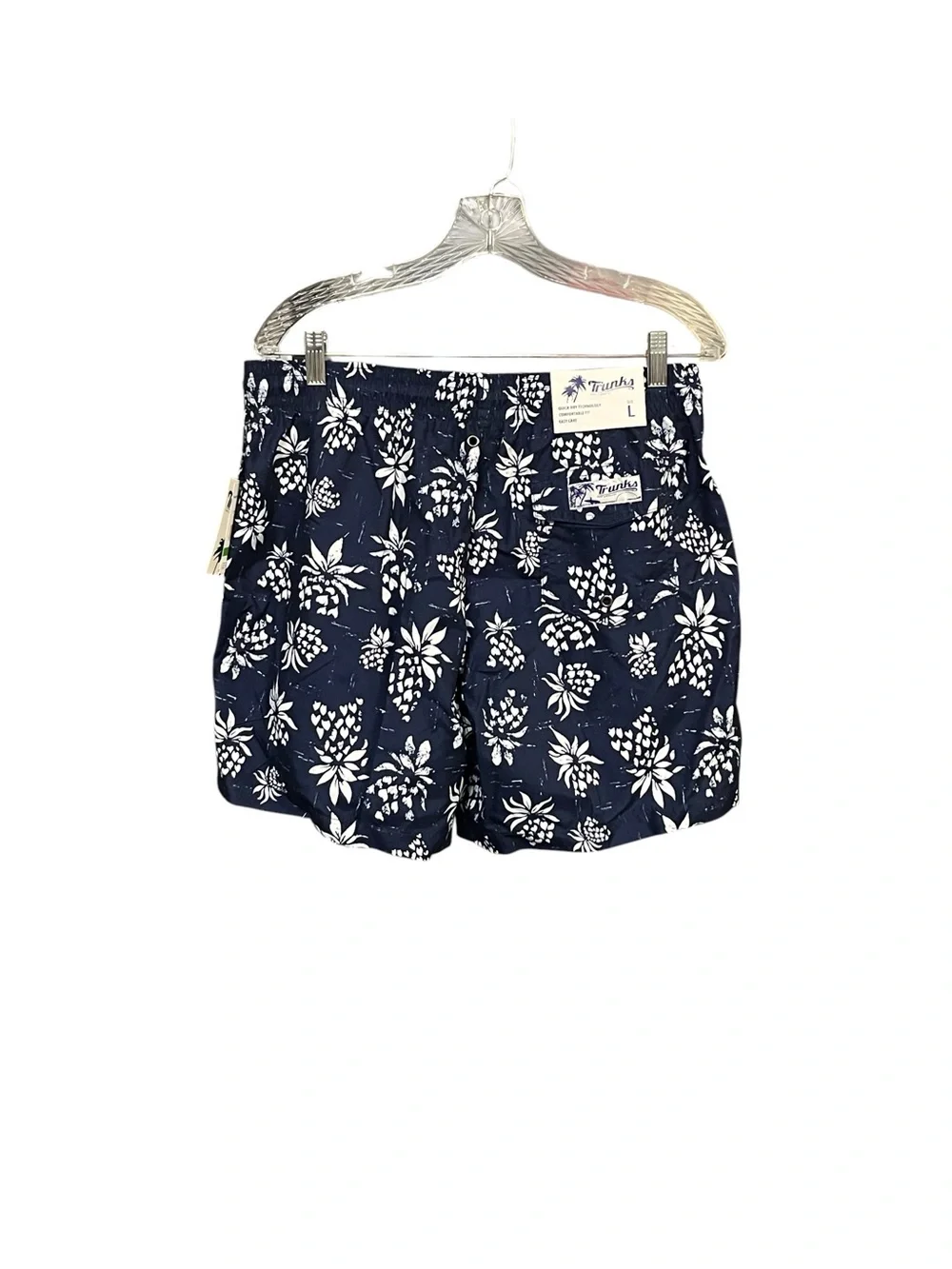 Trunks Surf & Swim Co Sano Pineapple Swim Trunks Men’s L NWT Quick Dry Navy